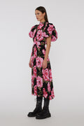 Jacquard Bell Maxi Dress - Lilac Sachet Comb.