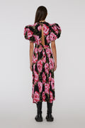 Jacquard Bell Maxi Dress - Lilac Sachet Comb.