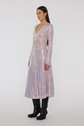 Sequin Midi Dress - Sachet Pink