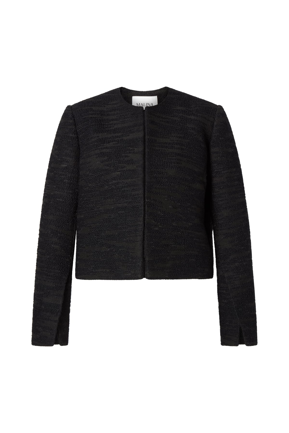 Ruthie Cropped Boucle Blazer - Black