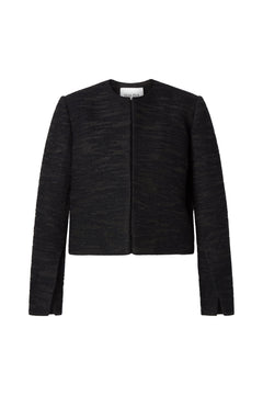 Ruthie Cropped Boucle Blazer - Black
