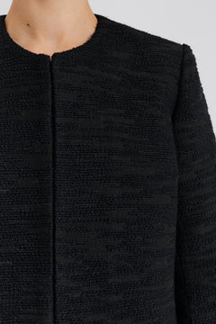 Ruthie Cropped Boucle Blazer - Black