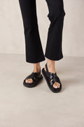 Trunca Leather Sandals - Black