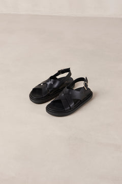 Trunca Leather Sandals - Black