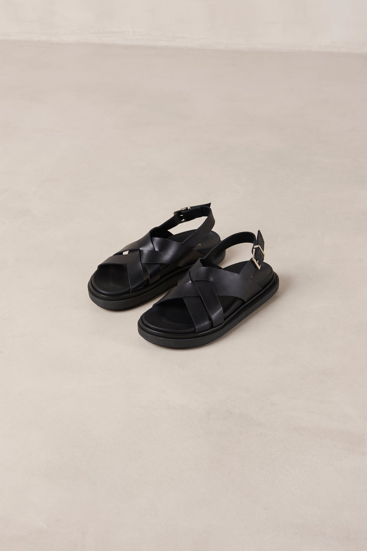 Trunca Leather Sandals - Black