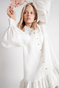 Lotus Shirt Mini Dress - Ivory