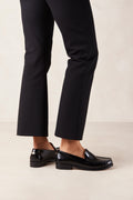 Rivet Leather Loafers - Black