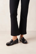 Rivet Leather Loafers - Black