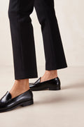 Rivet Leather Loafers - Black
