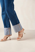 Kendra Leather Sandals - Cream