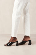Tasha Leather Sandals - Black