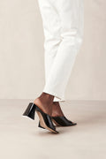 Tasha Leather Sandals - Black