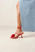 Kendra Leather Sandals - Bloom Red