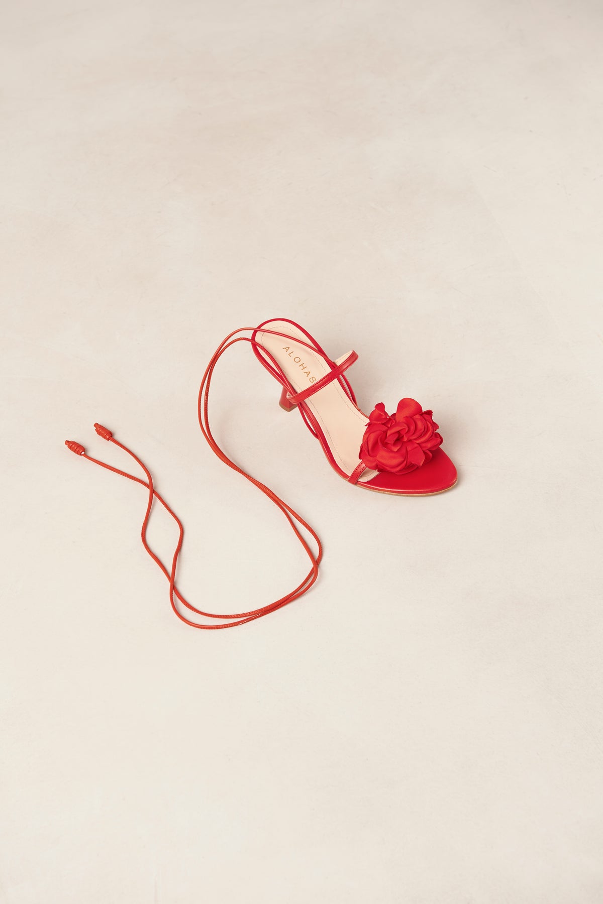 Kendra Leather Sandals - Bloom Red
