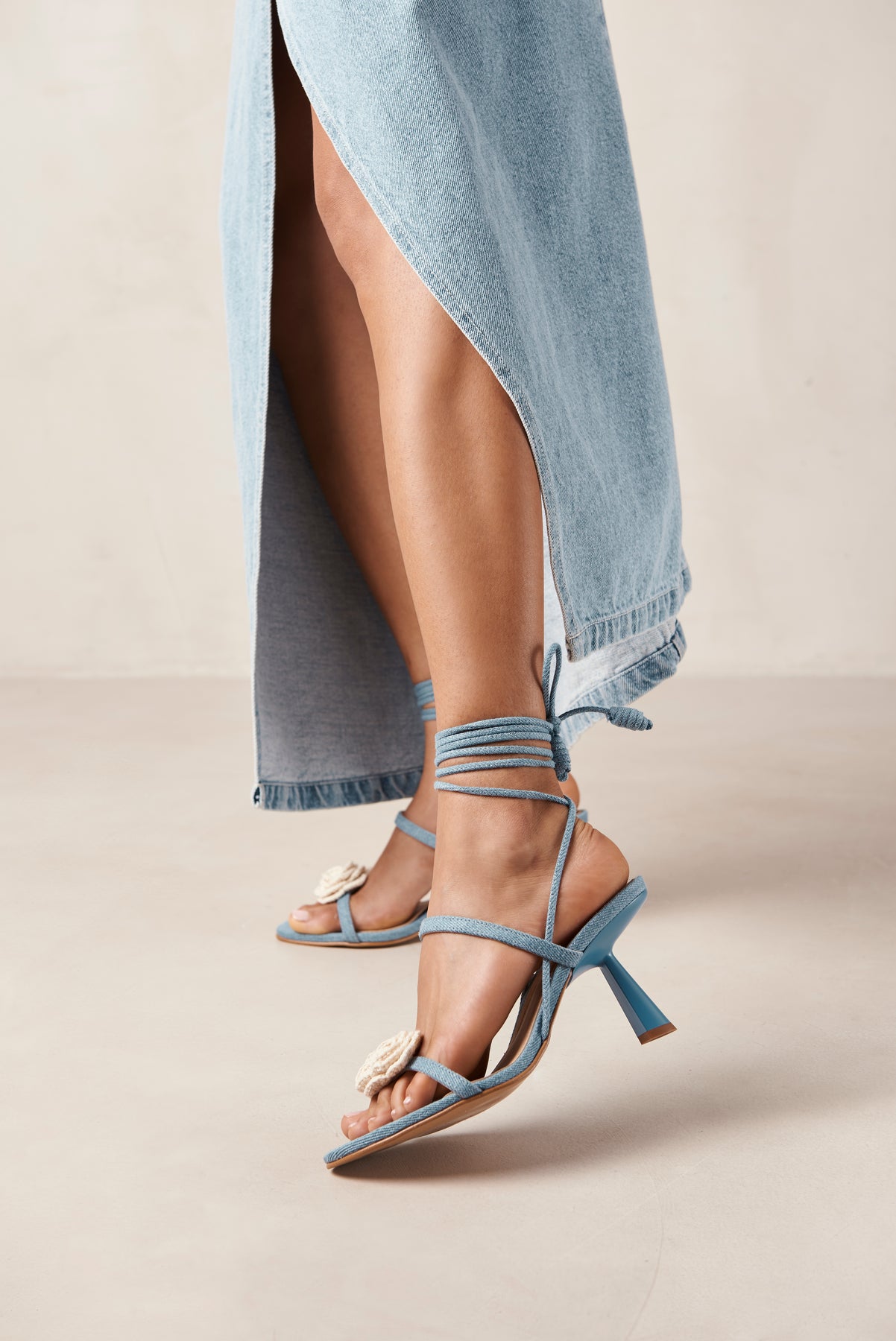 Kendra Denim Sandals - Bloom Denim Blue