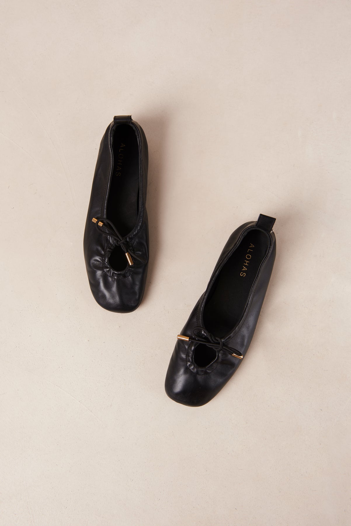 Rosalind Leather Ballet Flats - Svart