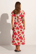 Bellavista Midi Dress - Isadora Floral Red