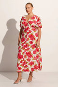 Bellavista Midi Dress - Isadora Floral Red