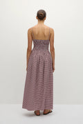 Laia Maxi Dress - Gingham Deep Red