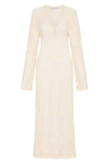 Serena Pointelle Knit Dress - Off White
