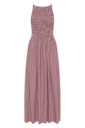 Laia Maxi Dress - Gingham Deep Red