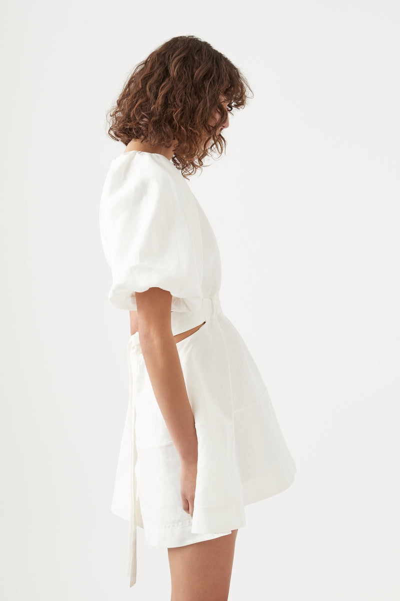 Mimosa Cut Out Mini Dress - Ivory