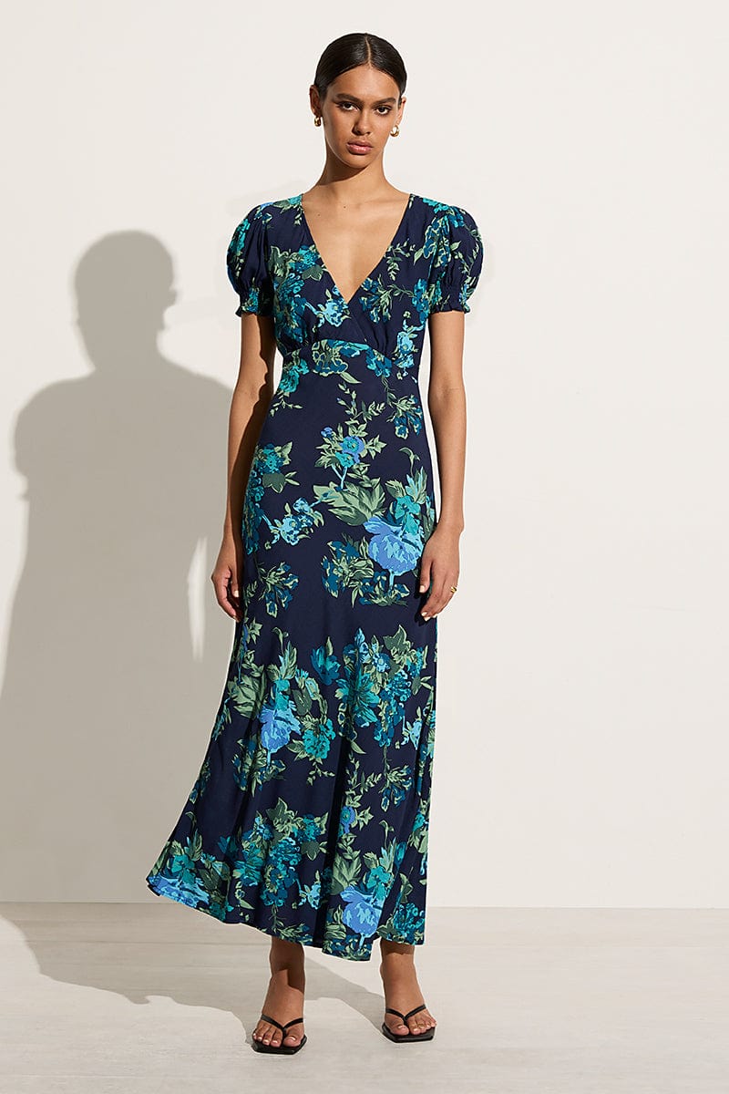 Reis Midi Dress - Escala Floral/Navy