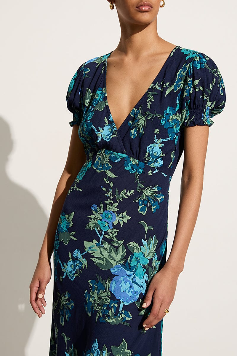 Reis Midi Dress - Escala Floral/Navy