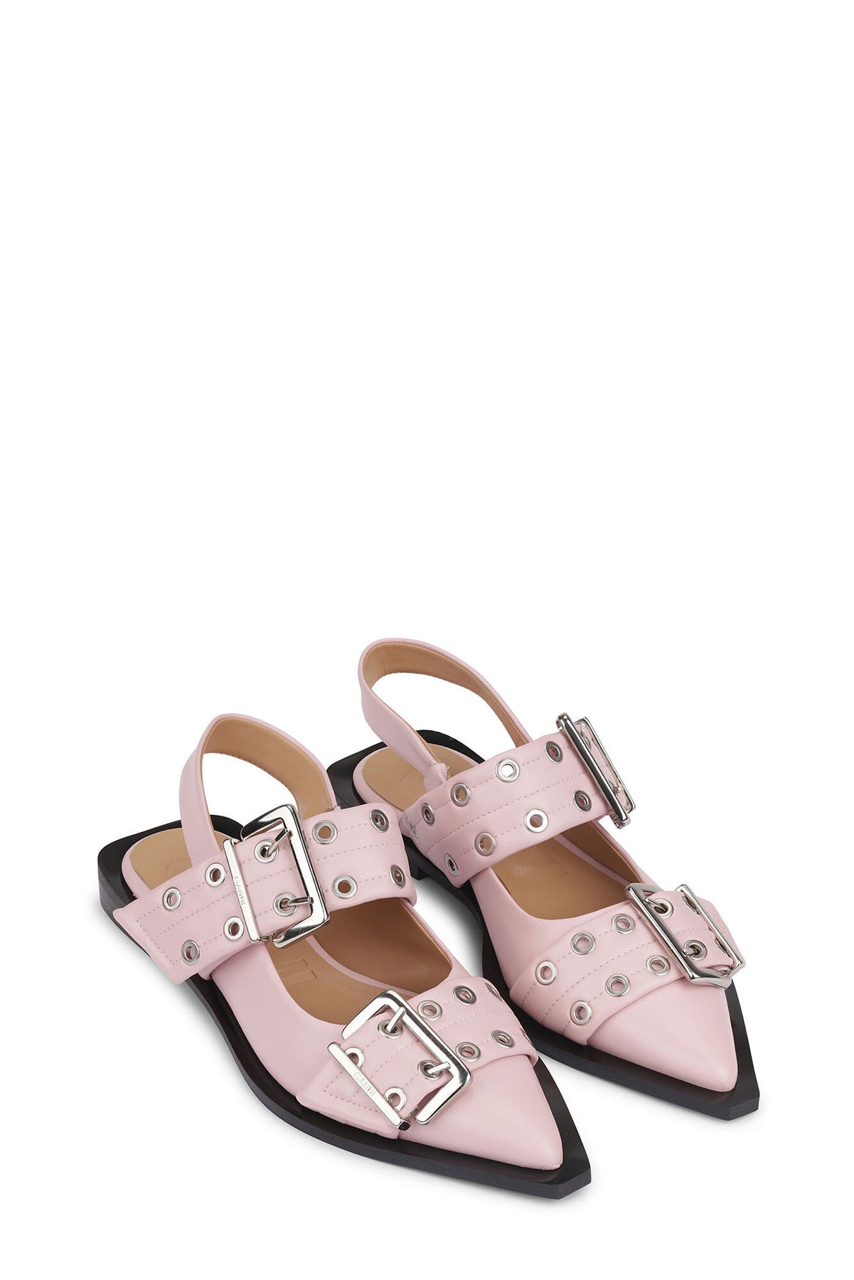 Feminine Buckle Ballerina - Chalk Pink