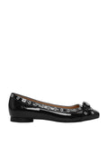 Eyelets Bow Ballerina Naplack - Svart