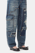 Eyelets Bow Ballerina Naplack - Svart