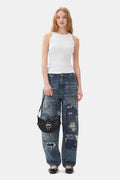 Eyelets Bow Ballerina Naplack - Svart