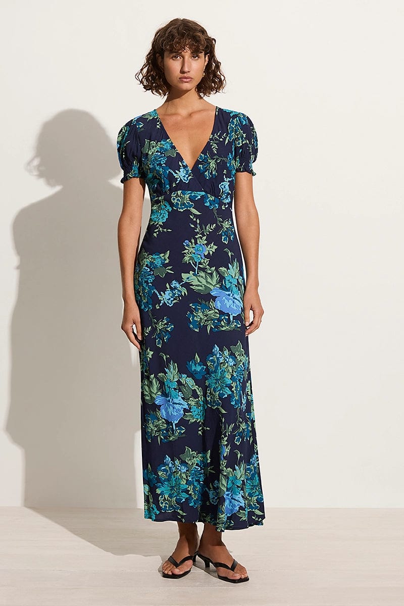 Reis Midi Dress - Escala Floral/Navy