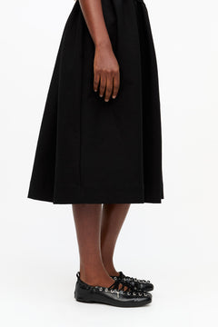 Eyelets Lace Up Ballerina Crinkle Oleatex - Black