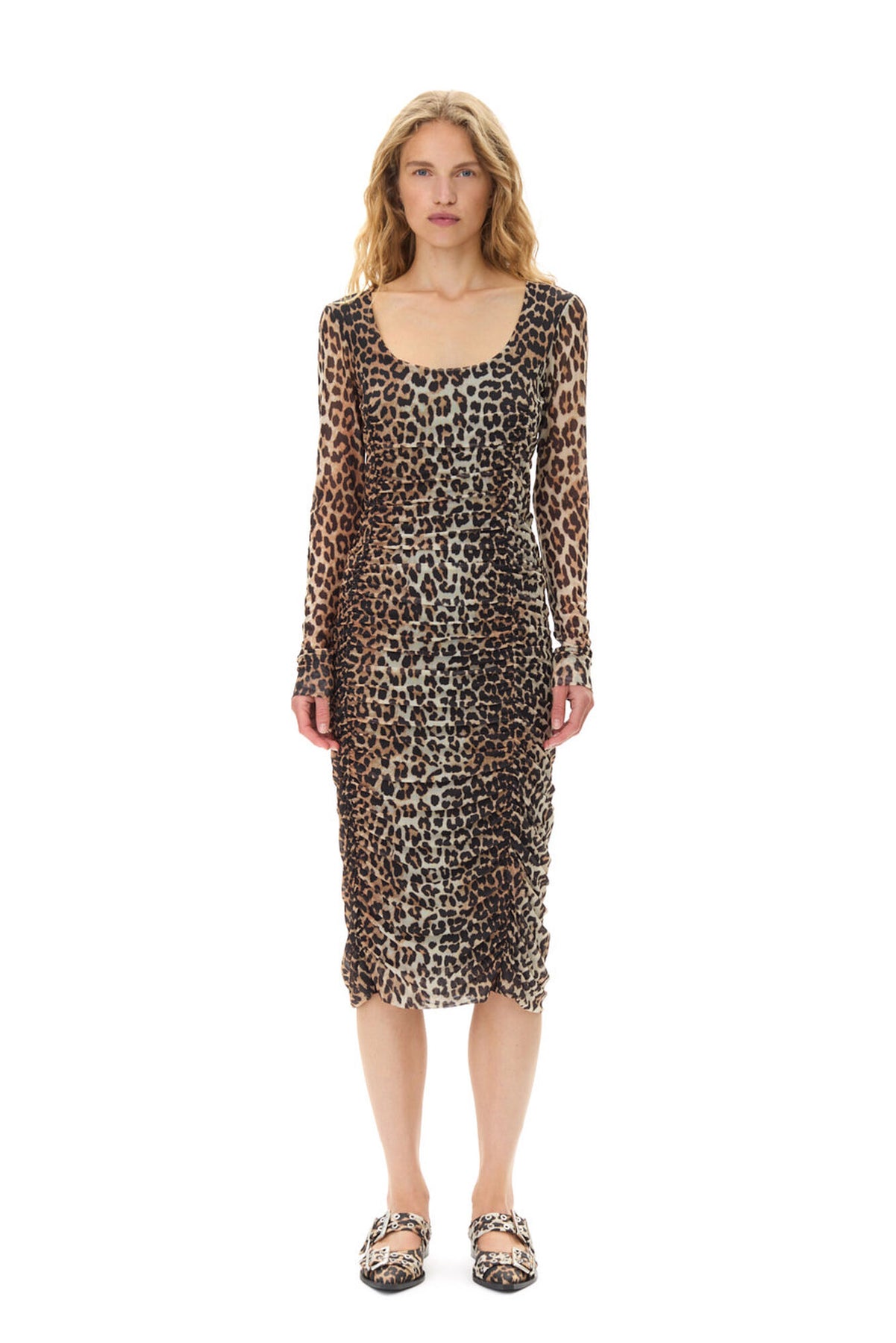 Feminine Buckle Ballerina Print - Leopard