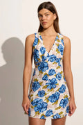 Penne Mini Dress - Isadora Floral Navy