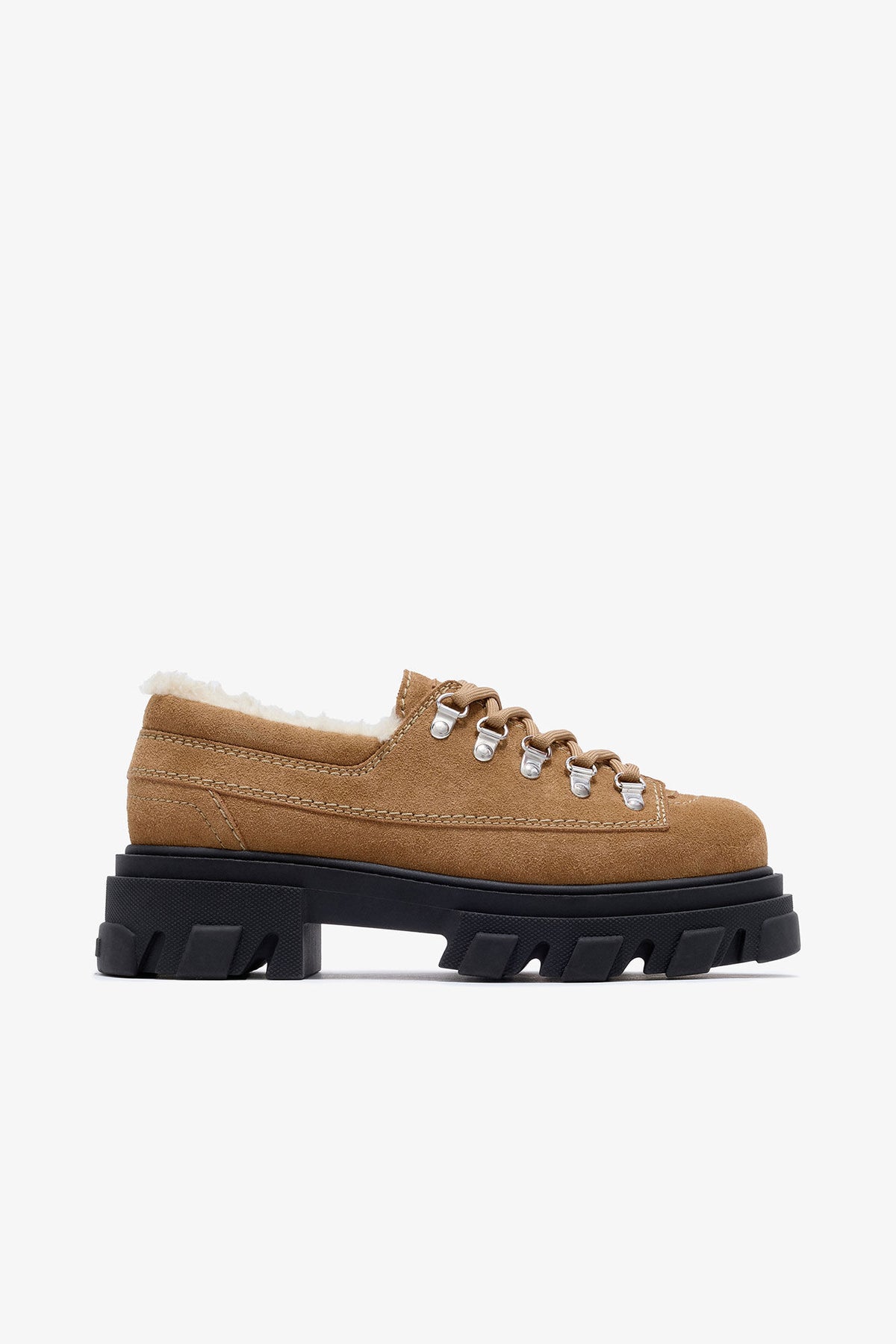 Cleated Derbies Suede - Cognac