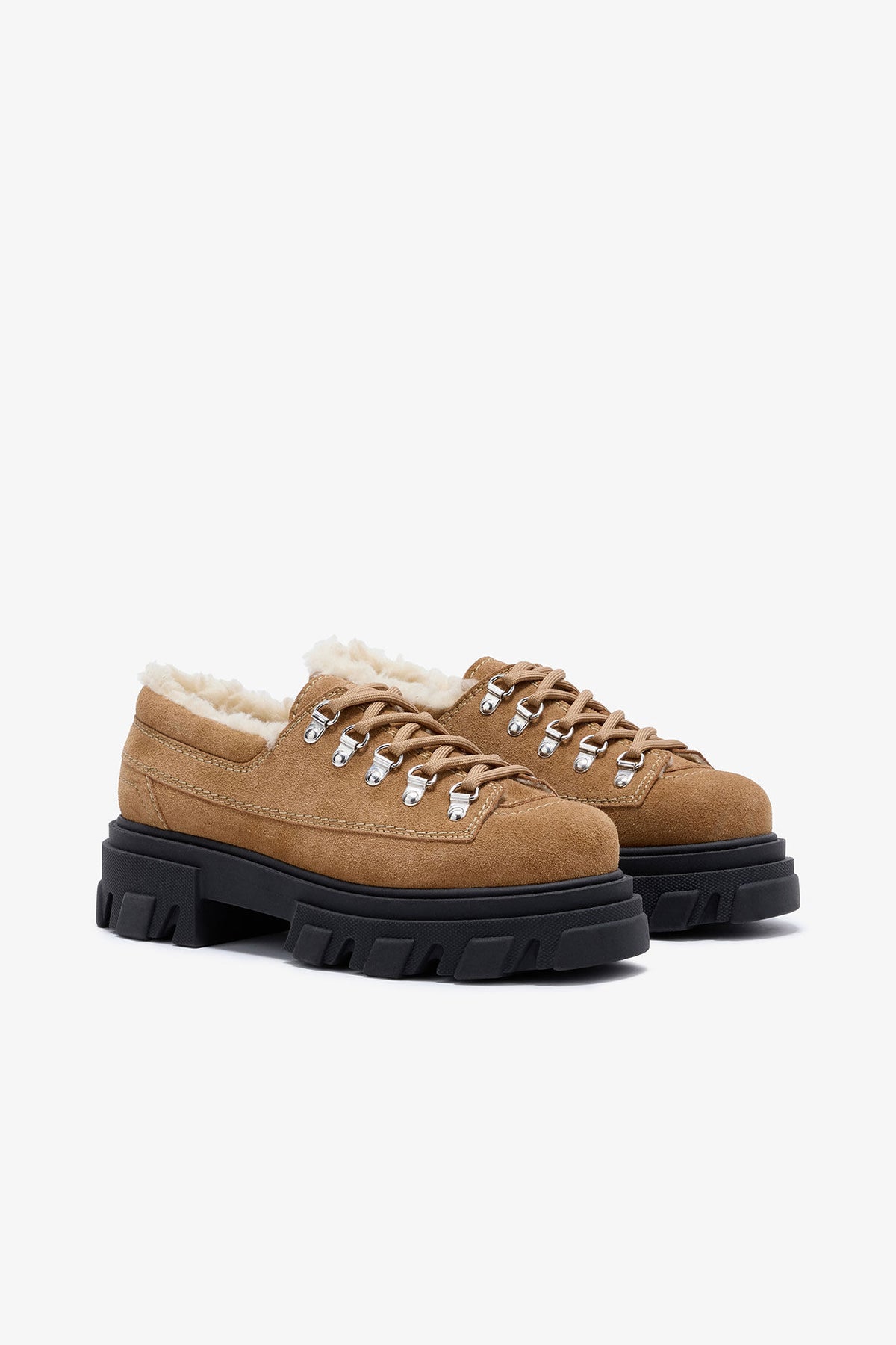 Cleated Derbies Suede - Cognac