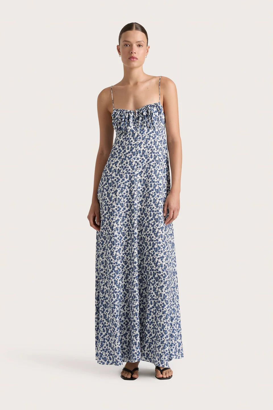 Anessa Maxiklänning - Leilani Print/Mid Blue
