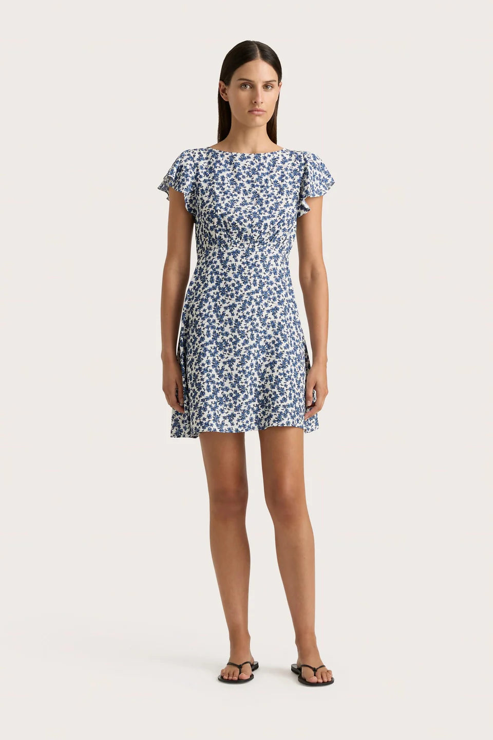 Valras Miniklänning - Leilani Print/Mid Blue