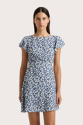 Valras Miniklänning - Leilani Print/Mid Blue