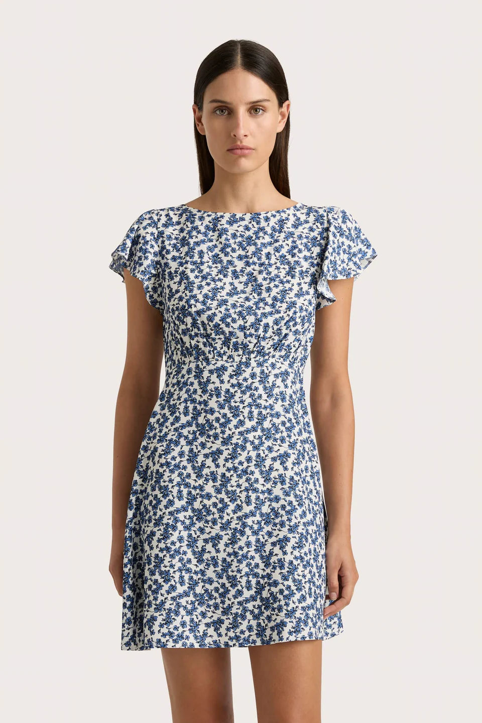 Valras Miniklänning - Leilani Print/Mid Blue