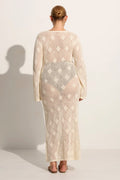 Serena Pointelle Knit Dress - Off White