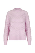 Saanour Pointelle Sweater - Lilac Snow