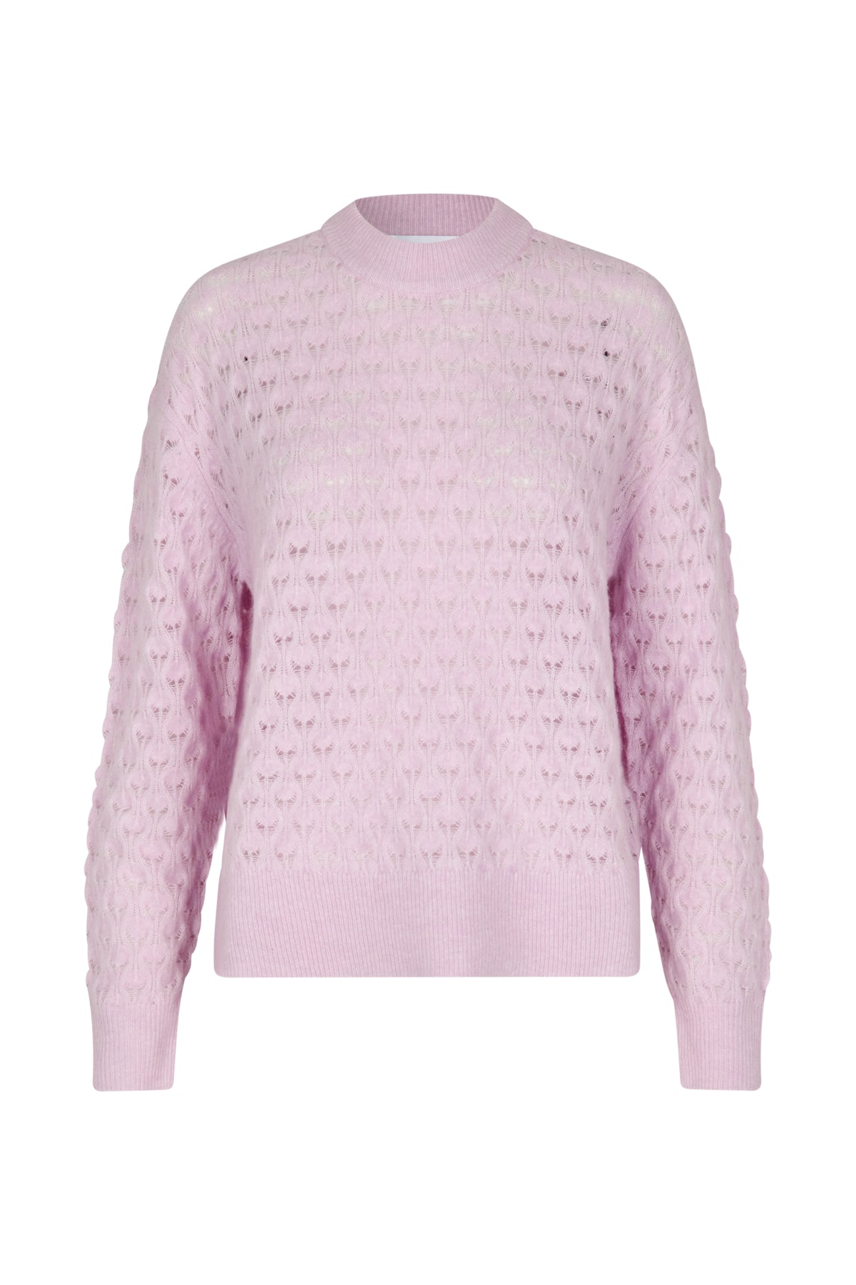 Saanour Pointelle Sweater - Lilac Snow