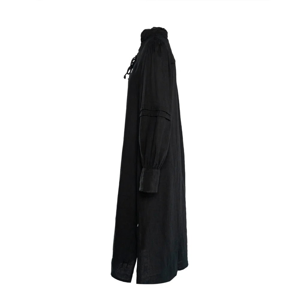 Sari Linneklänning - Jet Black