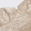 Metallic Tiered Midi Dress - Gold