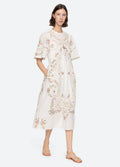 Edwina Embroidery S/Slv Dress - White