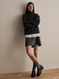 New Ibi MW Leather Skirt - Magnet