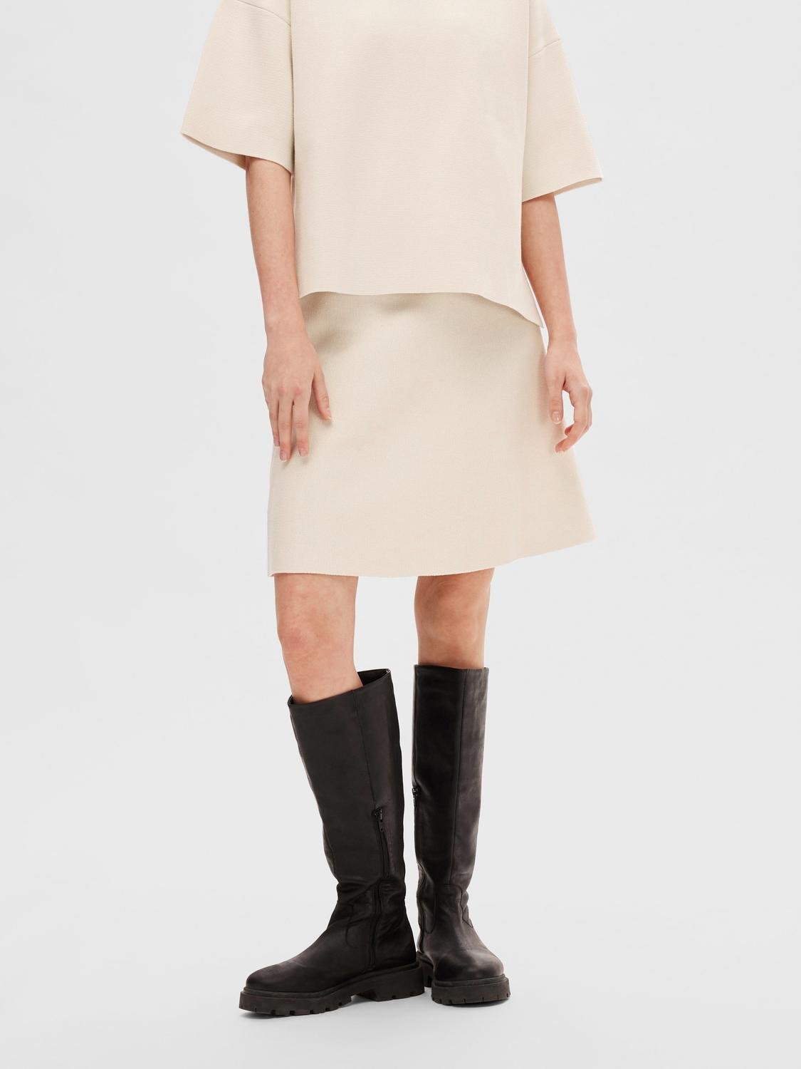 Liva Hw Knit Skirt - Birch